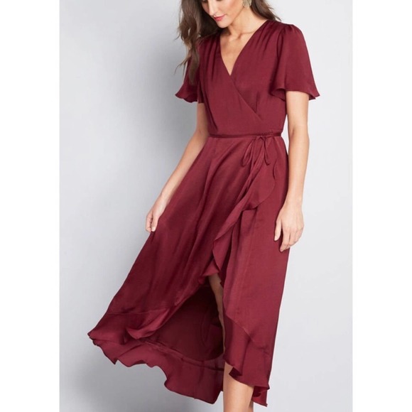 ModCloth Stunning Wonder Maxi Wrap Dress - Picture 3 of 8